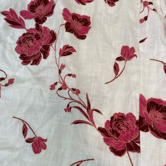 Misa Los Angeles women’s Small linen blend floral pink white wide leg jumpsuit - Picture 5 of 13